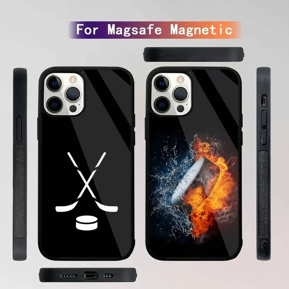 

Ice Hockey Rink Puck Phone Case For iPhone 16,15,14,13,12,11,Plus,Pro,Max Mini Magsafe Magnetic Wireless Charging
