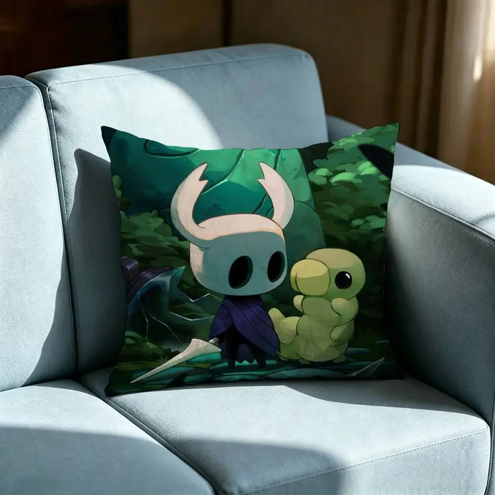 Hollow Knight Double-sided printed pillow cover Solid color minimalist pillowcase, fits all bedroom styles