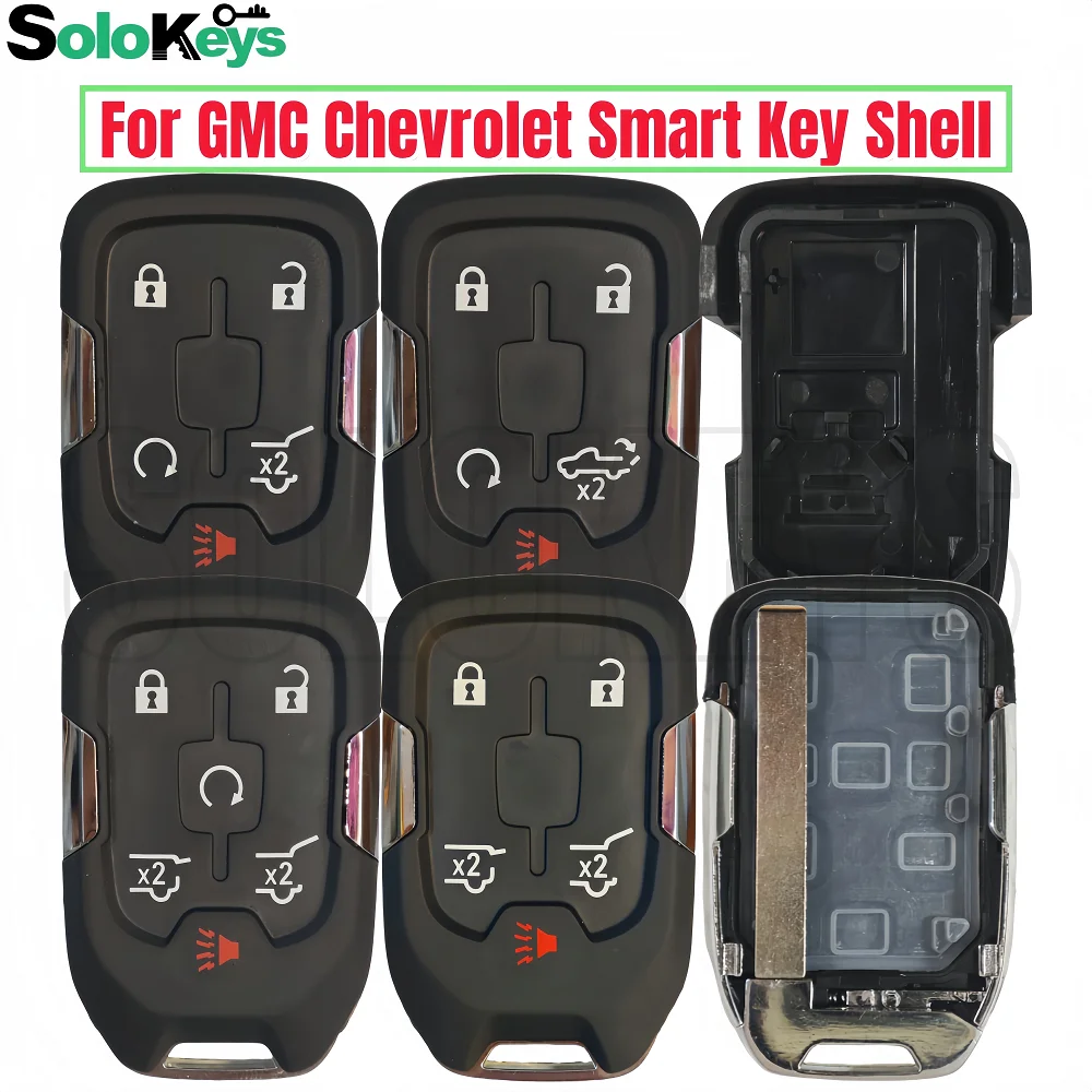 SOLOKEYS 13508278 13591396 FCCID:HYQ1AA HYQ1EA  For Chevrolet GMC Terrain For GMC Acadia Car Smart Remote Key Shell With LOGO