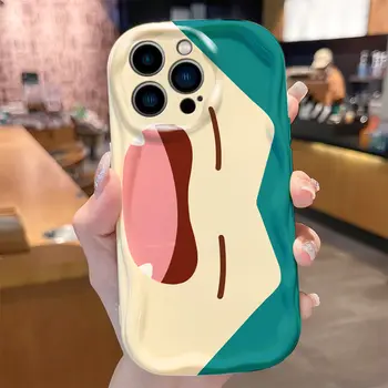 Pouzdro Pokémon Snorlax Charmander Wave pro iPhone 16 15 14 Pro Max 13 12 Mini 11 XS X XR 8 7 Plus SE 2022 2020 měkké 6 nejlepší prodej Pouzdro Snorlax na iPhone - №4