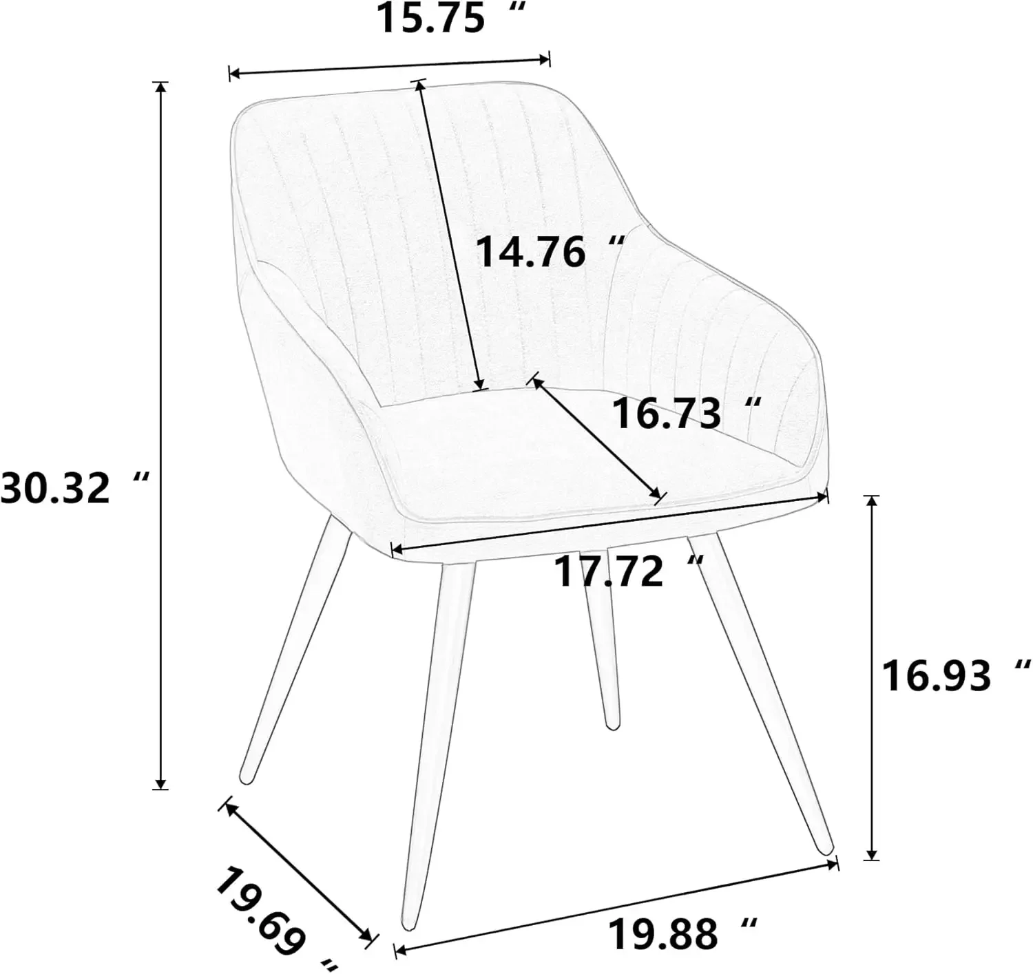 Faux Leather Accent Arm Chairs for Living Room Leisures/ Upholstered Chair with Metal Legs Set of 2 for Home Kitchen Offi