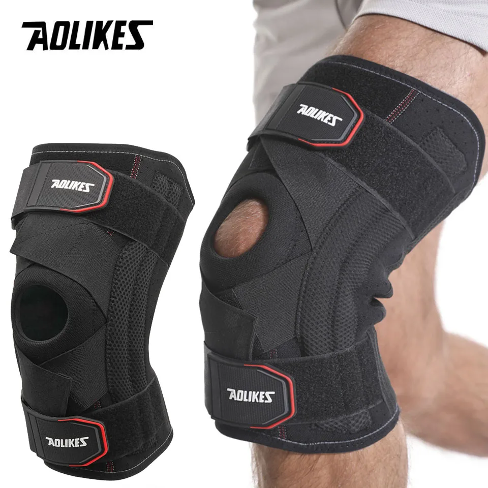 AOLIKES 1PCS Knee Brace Knee Support Non Slip Shock Absorption Compression Knee Sleeve Knee Wrap for Running Basketball Working