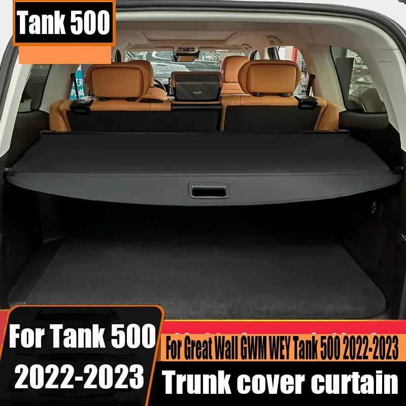 for Great Wall GWM WEY Tank 500 2022 2023 Rear trunk cover curtain rear trunk partition board interior baffle