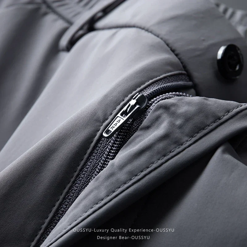 Hochwertige Sommer-Dünne Hochelastische Freizeithose Business Koreanische Atmungsaktive Schnelltrocknende Gerade Polyamidfaser-Hose für Herren – Detail 18