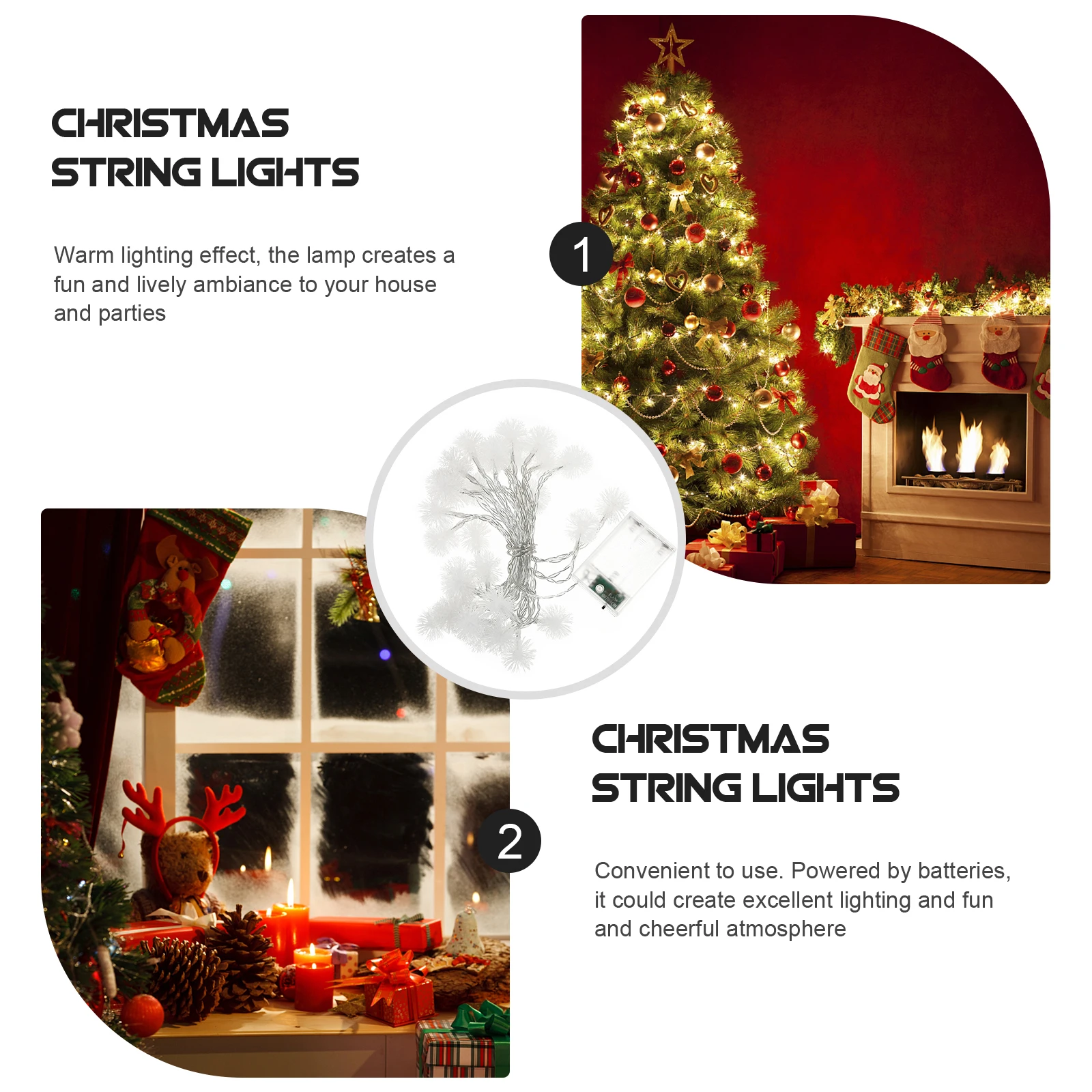 Snowflake Ball Light LED Snowflake Ball String Light Christmas Decoration Party Scene Festive Lighting Plastic