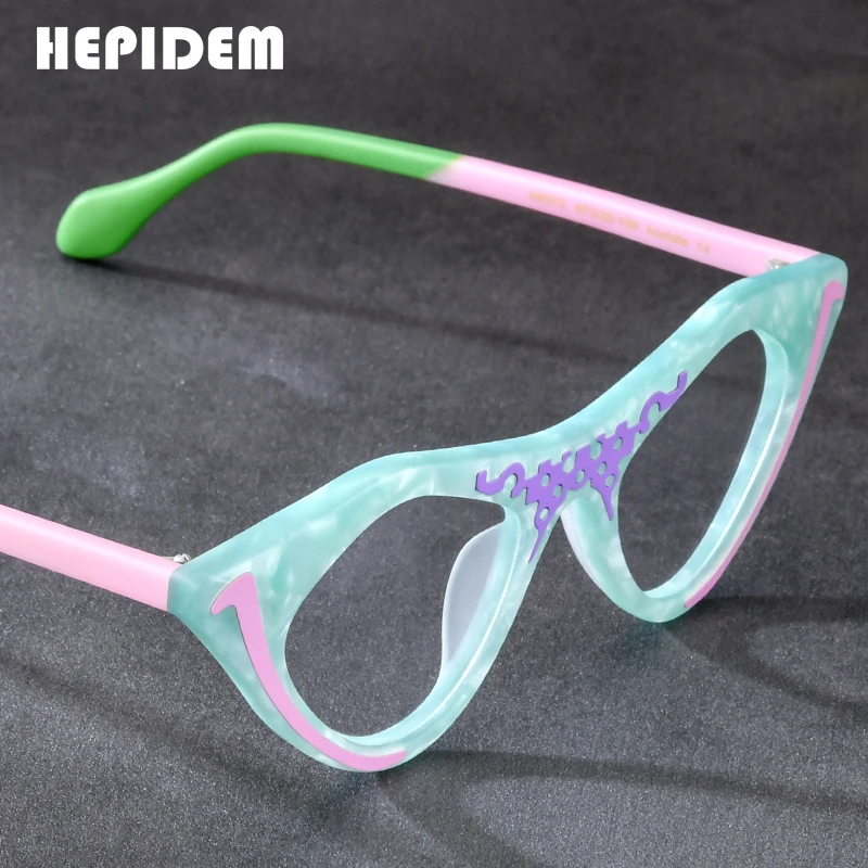 Acetate Glasses Frame Women Brand Design Cat Eye Brand Design Eyeglasses Japanese Handmade Spectacles Cateye Eyewear 9372
