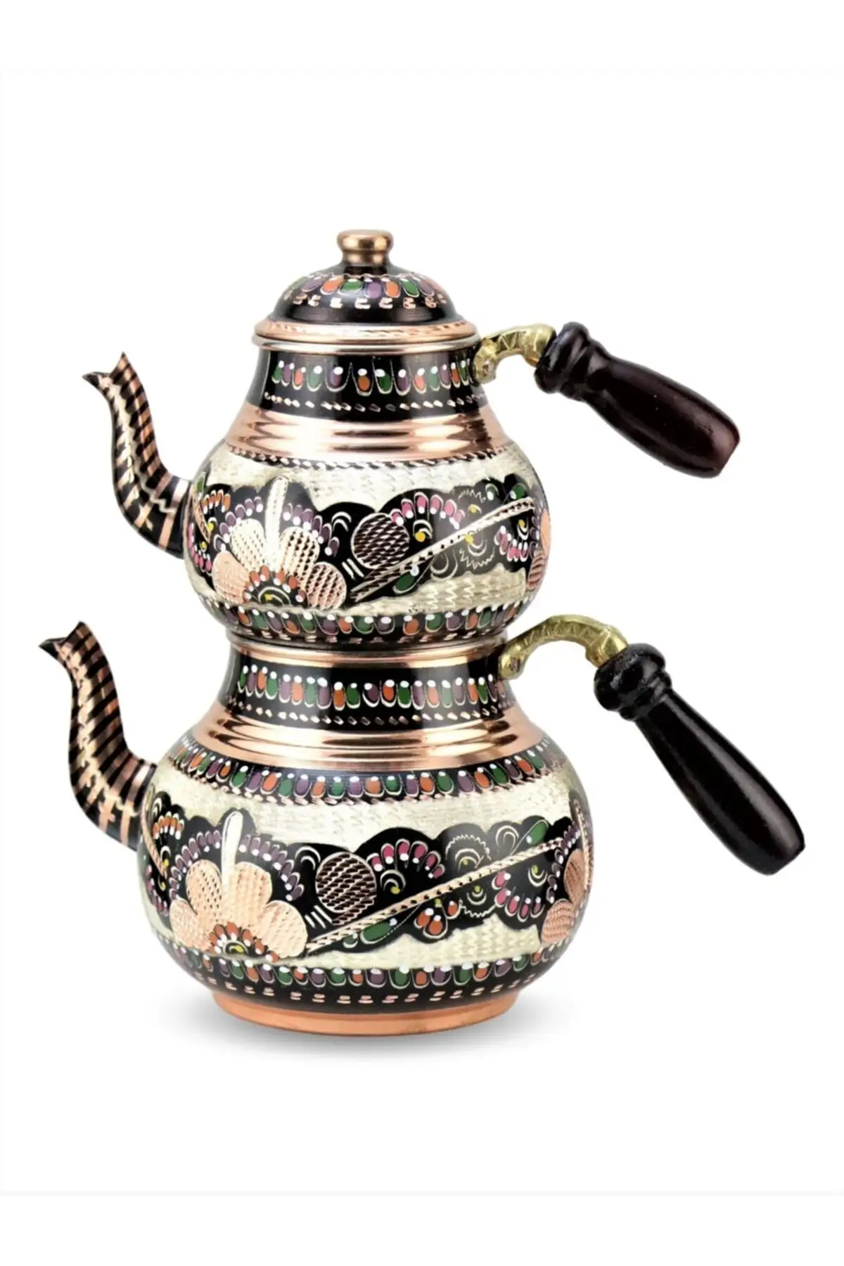 

DOLBOVI copper teapot thick erchain hand embroidered 5-6 seater 2,4 Lt Cooper Tea Pots Handmade