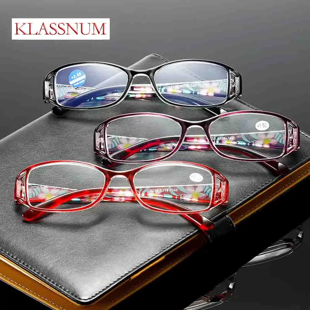 

Unisex Anti-Blue Light Full Frame Reading Glasses Women Fashion Print Hyperopia Presbyopic Eyeglasse Elderly Goggles Eyewear New