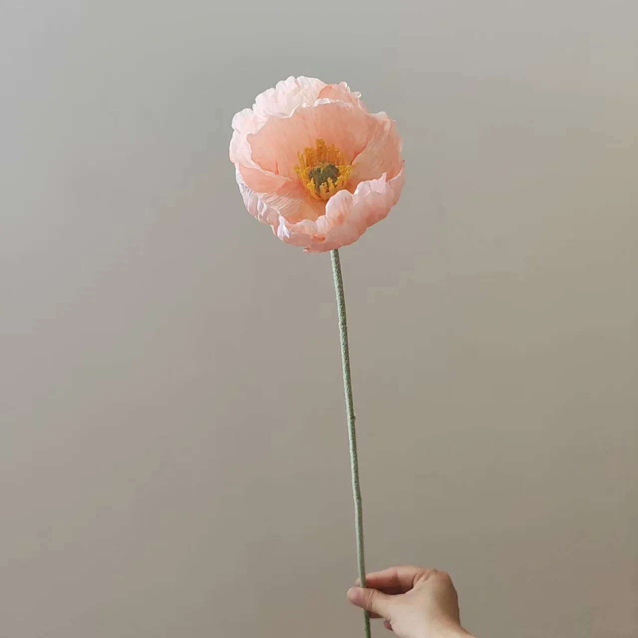 7-teiliges Set Künstliche Mohnblumen aus Flockstoff und Seide für Heimdekoration, Brautstrauß, Hochzeitsdekoration, Partydekoration, Tischdekoration – Detail 19