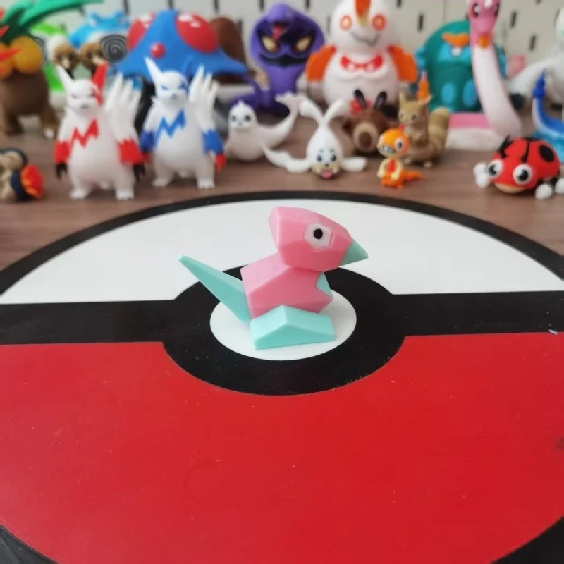 Аниме Pokemon Porygon Proportion World 1:20 Diy 3d печать экшн-фигурка модель Kawai настольное украшение статуя подарок-сюрприз