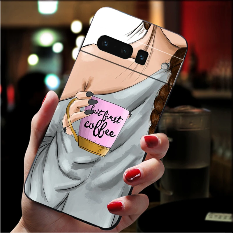 حافظة هاتف لهاتف جوجل بيكسل 10 9 برو XL 9A 8 7 6 Pro Pixel 8A 7A 6A Pixel 8 7 6 5 OK ولكن أول فتاة القهوة #4