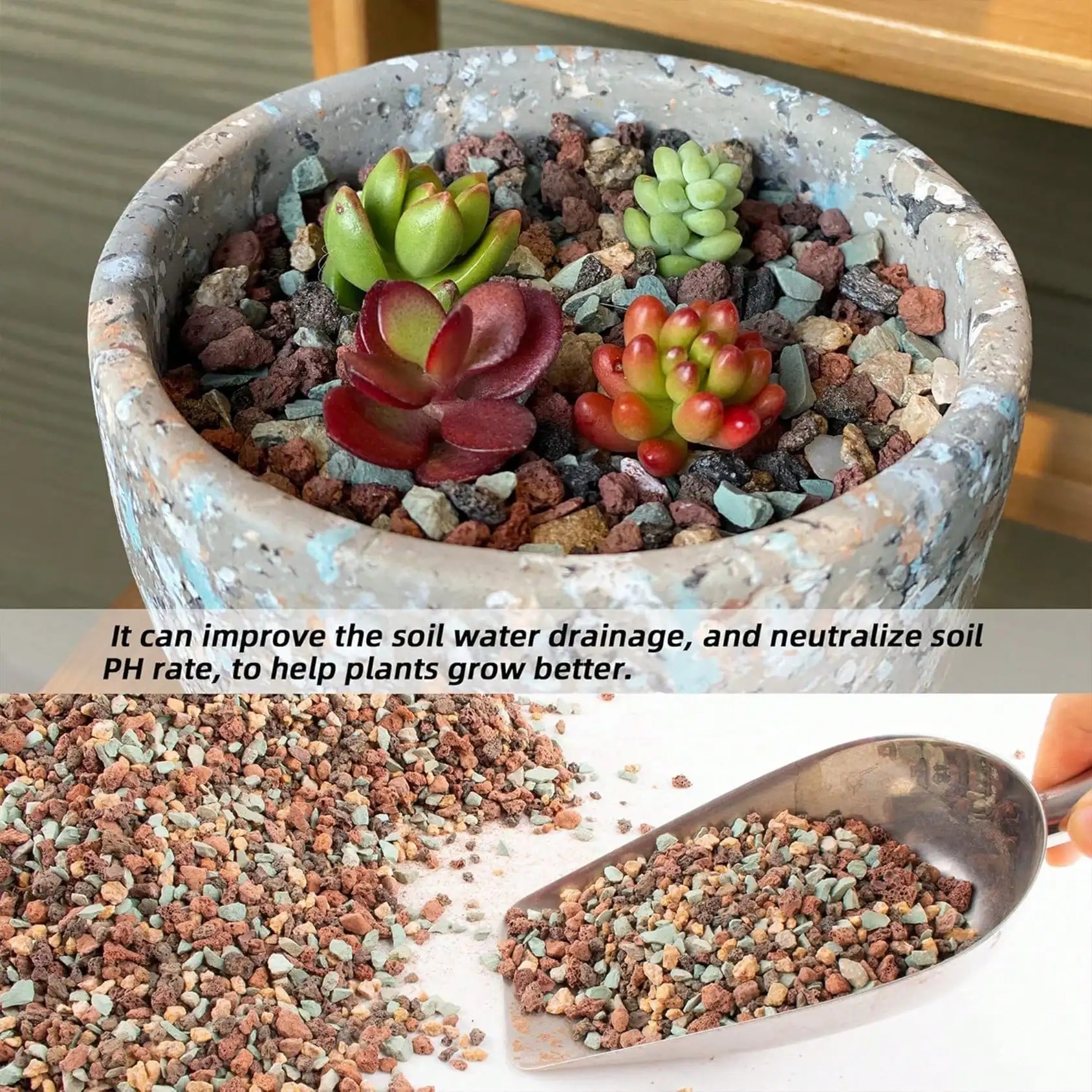 Mix Horticultural Lava Rock Pebbles Pumice Potting Soil Amendment Succulent Cactus Bonsai Gritty Rock Decorative Gravel Plant Dr