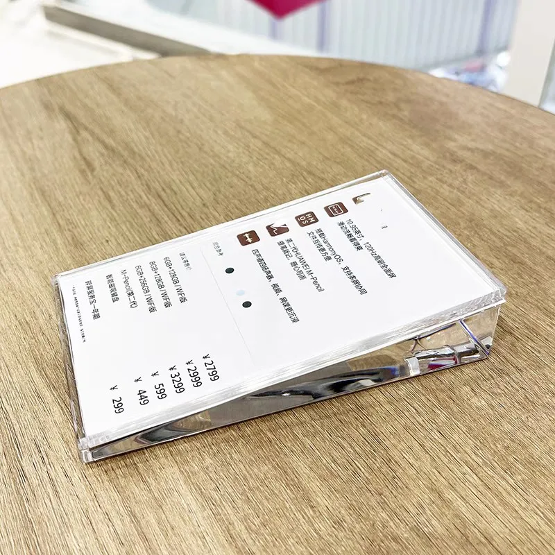Price tags for Phone Experience Desk Desktop Acrylic Solid Desk Tags