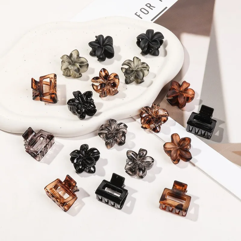 

12pcs Mini Flower Hair Clips Pack for Women Creaseless Styling Claw Clips for Bangs and Tiny Hair Styling Girl Hair Accessoires