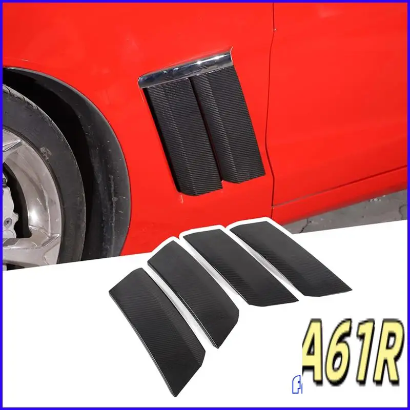 

R1-Carbon Fiber For Corvette C6 2005-2013 Car Fender Sides Body Air Vent Outlet Cover Trim