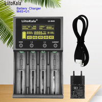 LiitoKala Lii-M4S+U1 18650 Smart Battery Charger LCD Display For 26650 21700 32650 18500 20700 16340 CR123A AA AAA Battery