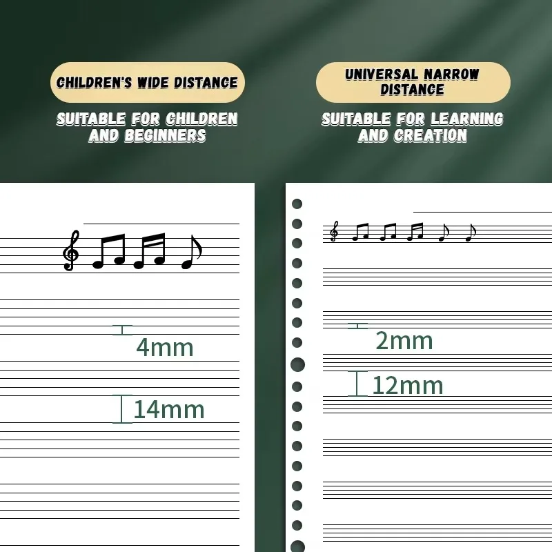B5-Spiral-Notizbuch, 60 Blatt, nachfüllbar, Index, Musikbuch für Schulbedarf, Schreibwaren, Büro, langlebig, kreativ, Geschenk, Schreibtisch