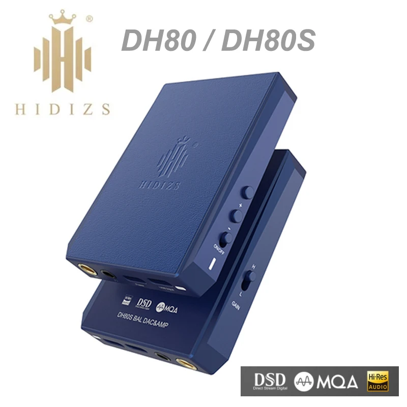 Hidizs DH80 DH80S Portable Headphone Amplifier USB DAC AMP DSD Decoding with MQA HiFi Audio DAP for Mac OS / Win / Android / iOS