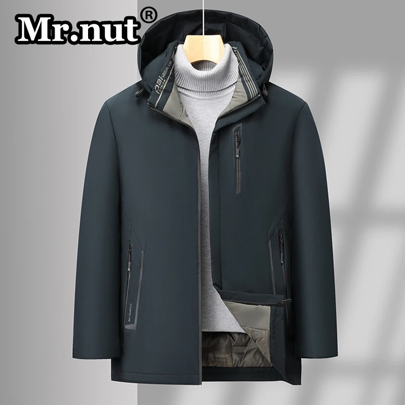 Mr.nut Men\'s Casual Fashion Thickening Cotton-padded Clothes Winter Windbreak Keep Warm Jackets Outdoor Activities Jacket Man