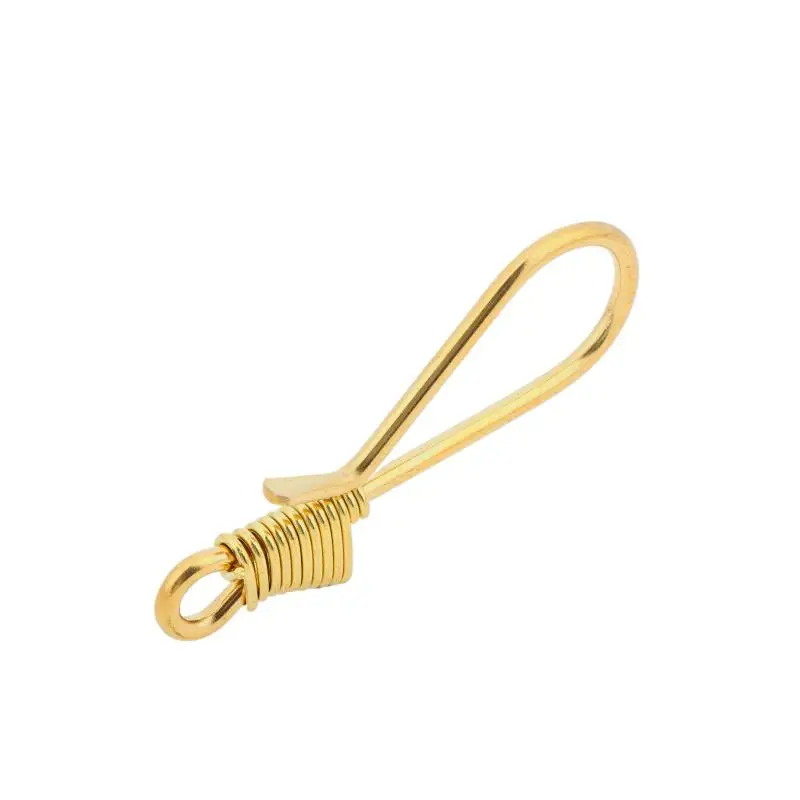 Retro-Messing-Schlüsselanhänger mit Drahtwicklung, Gürtel-U-Haken, Fischhaken, Anhänger-Clip, Verschluss für Schlüsselring, DIY-Schmuckherstellung, Zubehör – Detail 9