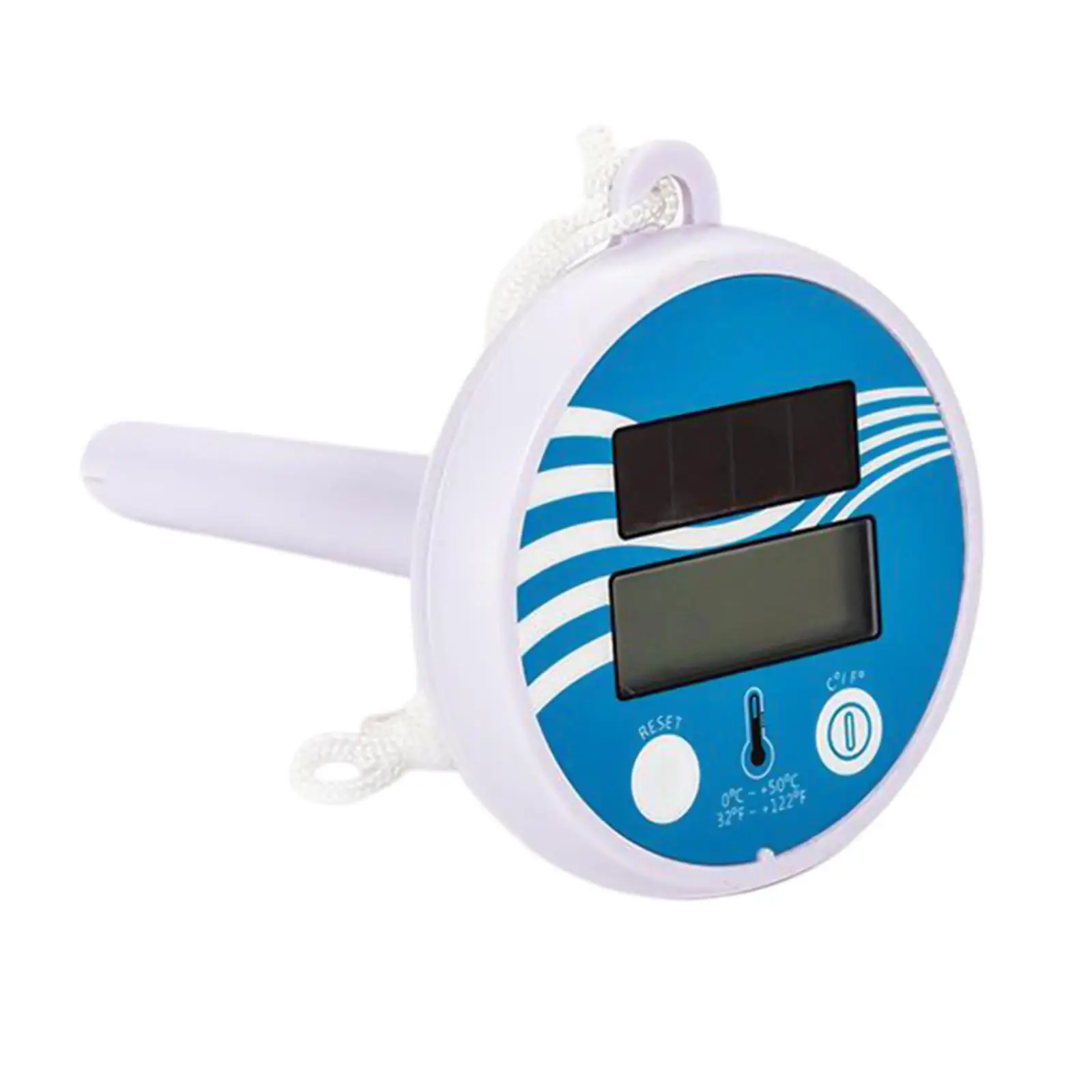 Pool Thermometer with Solar LCD Digital Screen Floating Temperature Sensor for Water Measurement in Pools Ponds and Baths