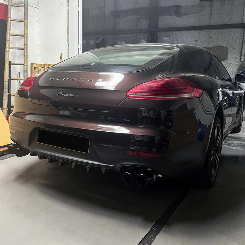 For Porsche Panamera 970 Carbon Fiber Car Rear Bumper Diffuser Rear Splitters Spoiler Back lip shunt L Car Accessories body kit