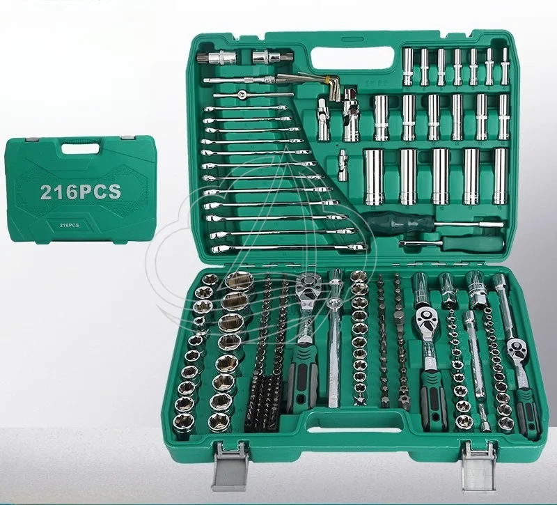 216Pcs Car Repair Tool Set Complete Combination Tools for Vehicle Maintenance