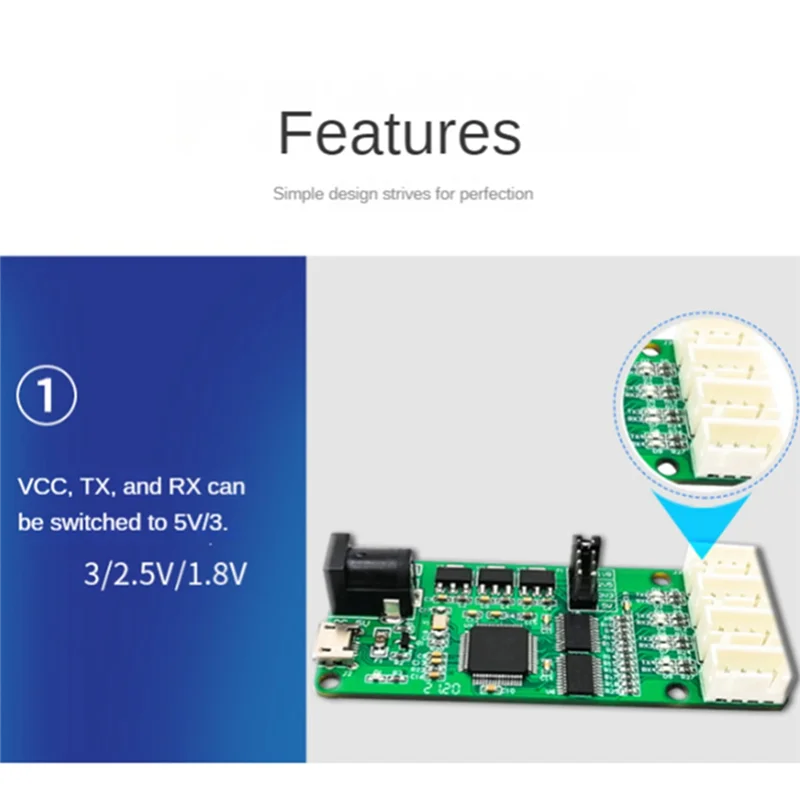 Serial Port Module UART USB To 4 Way TTL FT4232 Chip DC 5V Converter Board for Equipment
