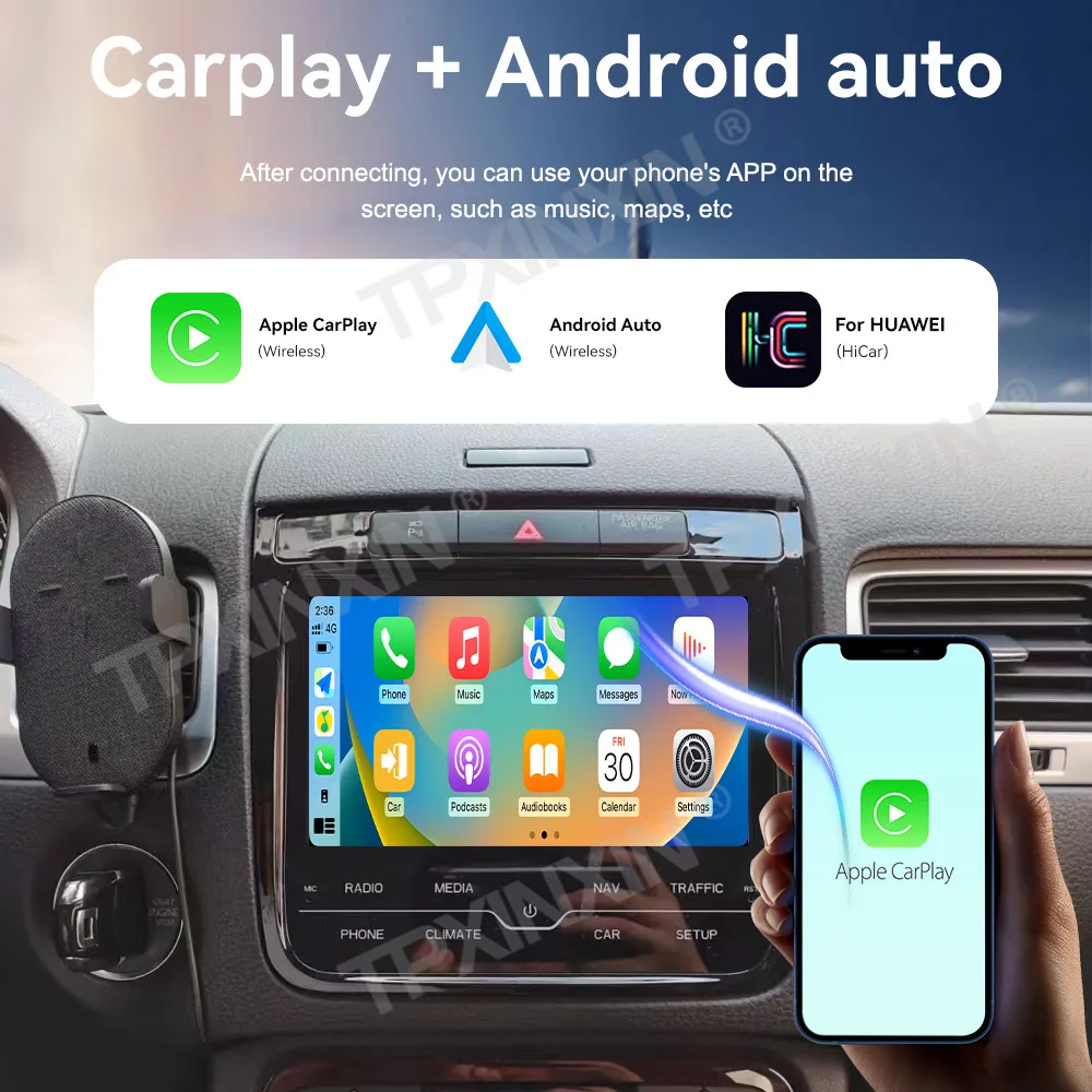 2 Din Car Radio Stereo Receiver Android 13.0 For VW Touareg 2011 2012 2013 2014 2015 2016 2017 GPS Navigtion Receiver Head Unit