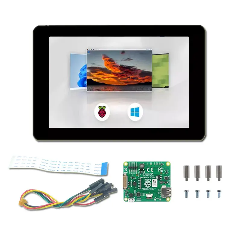 Imagem -05 - Monitor de Toque Capacitivo Raspberry pi Oficial Touch Screen 10 Pontos Raspberry pi 4b 3b Mais 3a Zero