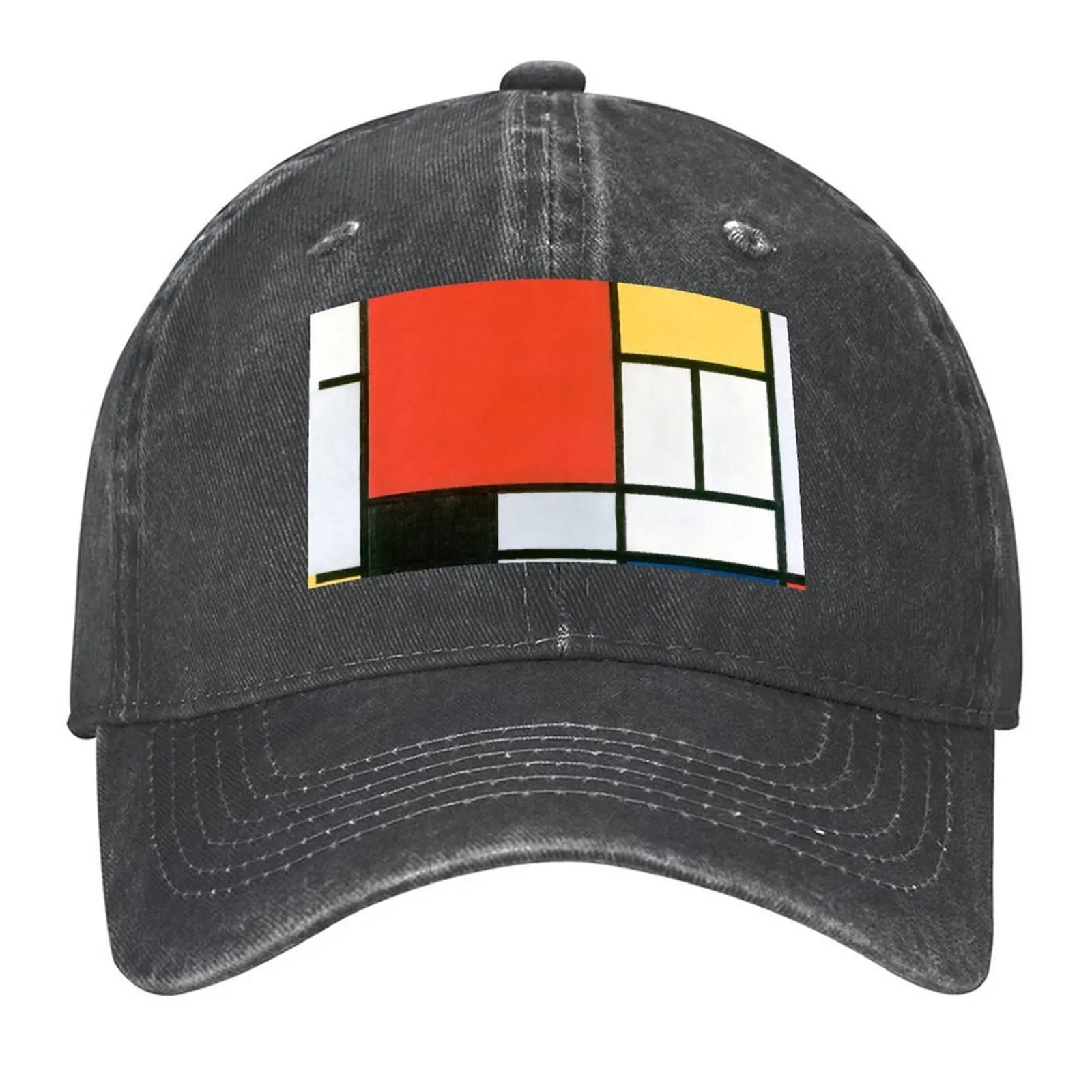 

Piet Mondrian, Composition in red, yellow, blue and black Baseball Cap Male hat Beach Bag Caps For Men Women's