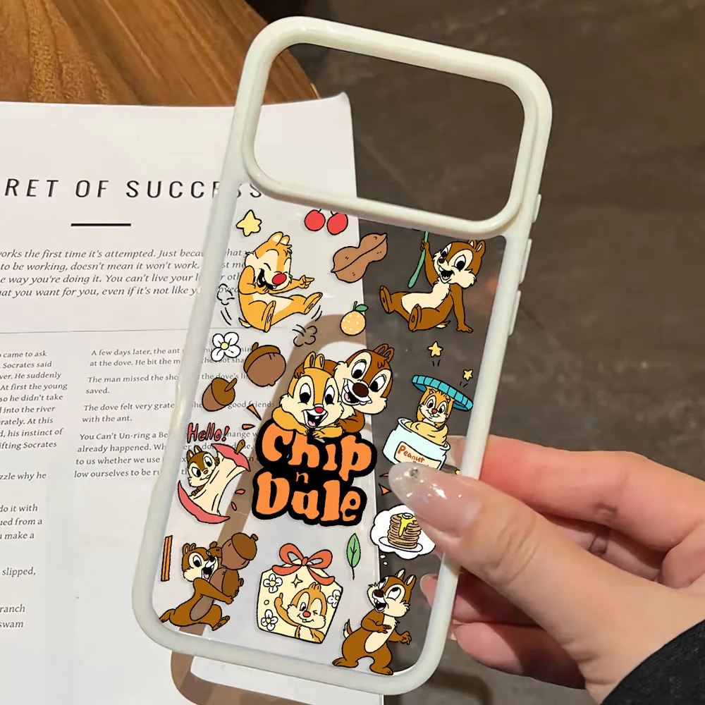 Cute Chips Dales Advanced Acrylic Clear Phone Case For iPhone 18 17 Air 16 E 15 14 13 12 11 Pro Max Plus Shockproof Simple Cover