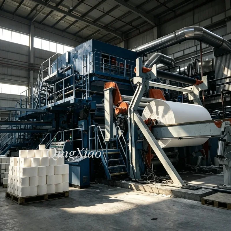 FOB Price Durable Integrated Tissue Paper Making Packaging Machine Embossing Cutting Structure Neat Roll Shaping Uniform Texture