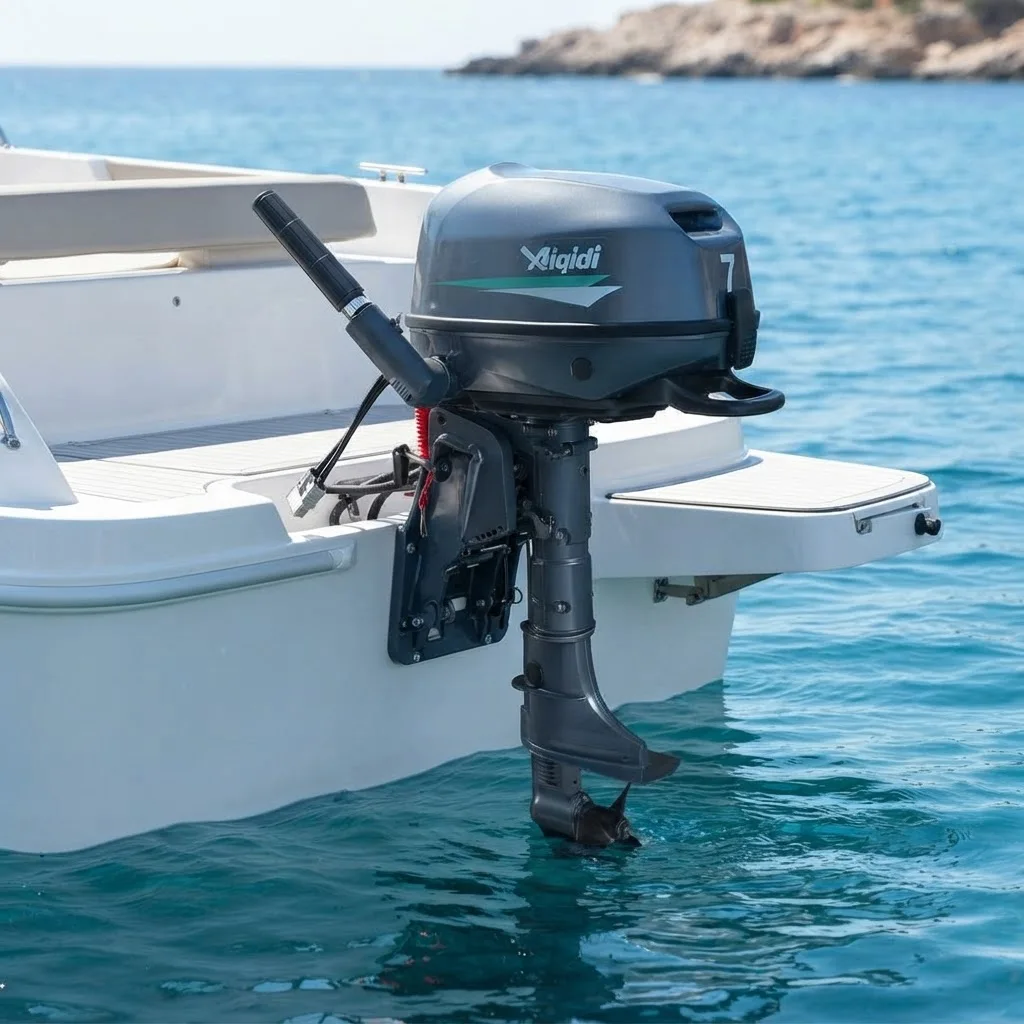 48V Electric Boat Engine Economic Low Noise 7HP/5.5KW Outboard Motor Water Cooled Kayak Engine Tiller Trolling Motor