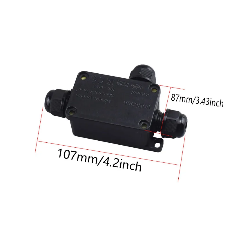Ip68 Waterproof Junction Box 2 Way 3 Way 3Mm-6.5Mm Cable Connector Sealed Retardant Electrical Outdoor Waterproof Box