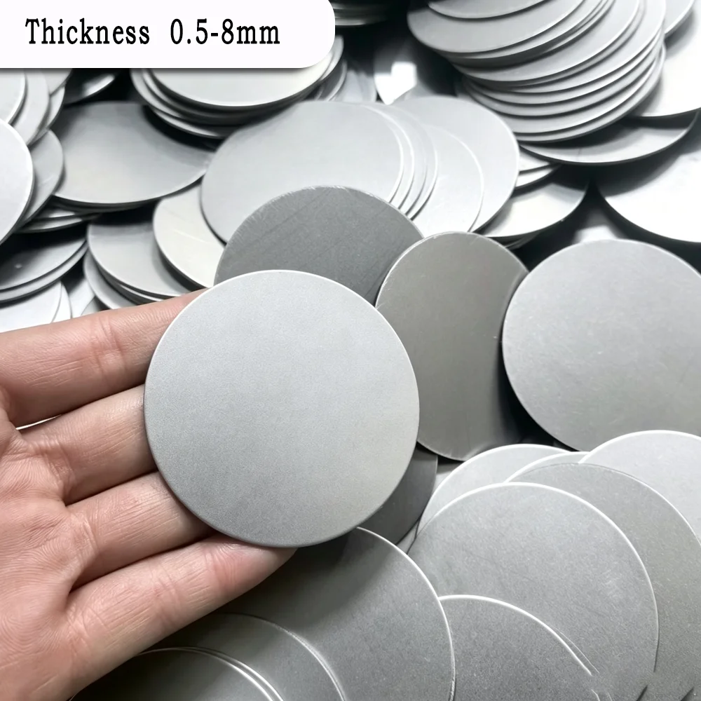 1-5Pcs Diameter 50/60/80/100/120/150/200/250/300mm 1060 Aluminum Circular Plate Disc  Thickness 0.5/0.8/1/1.2/1.5/2/3/5/8/10mm