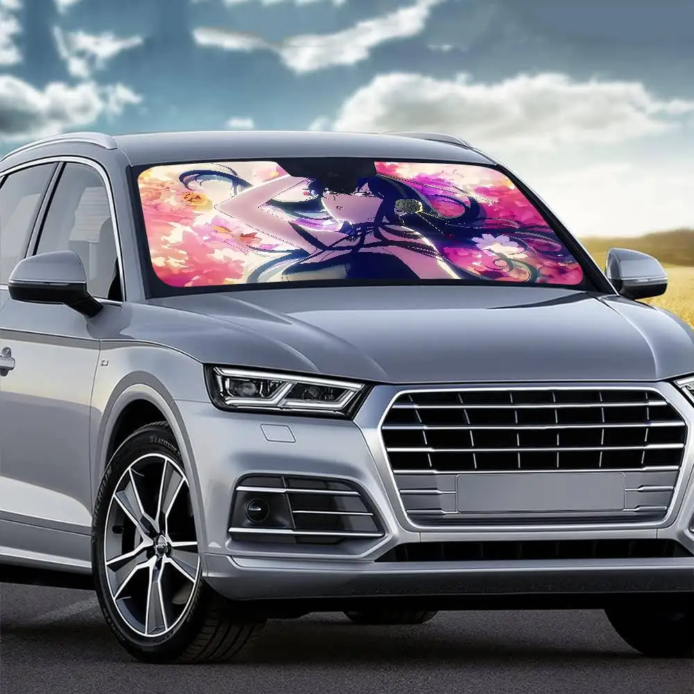 Anime Spy x Family Windshield Sunshade Anime Cute Car Front Windshield 70x130cm Sun Visor Heat Reflector