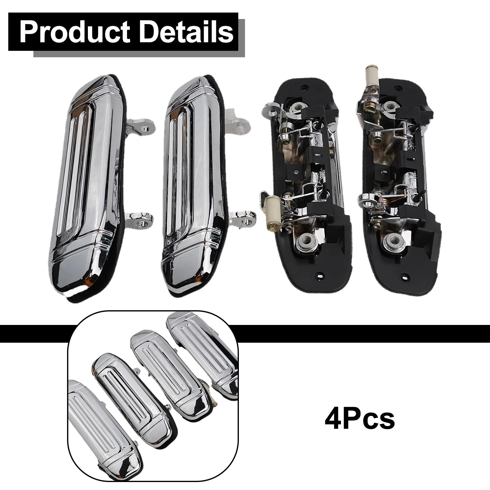 

Outer Door Handles Chrome Door Handles Plastic Material Factory Specifications High Reliability Brand New Condition