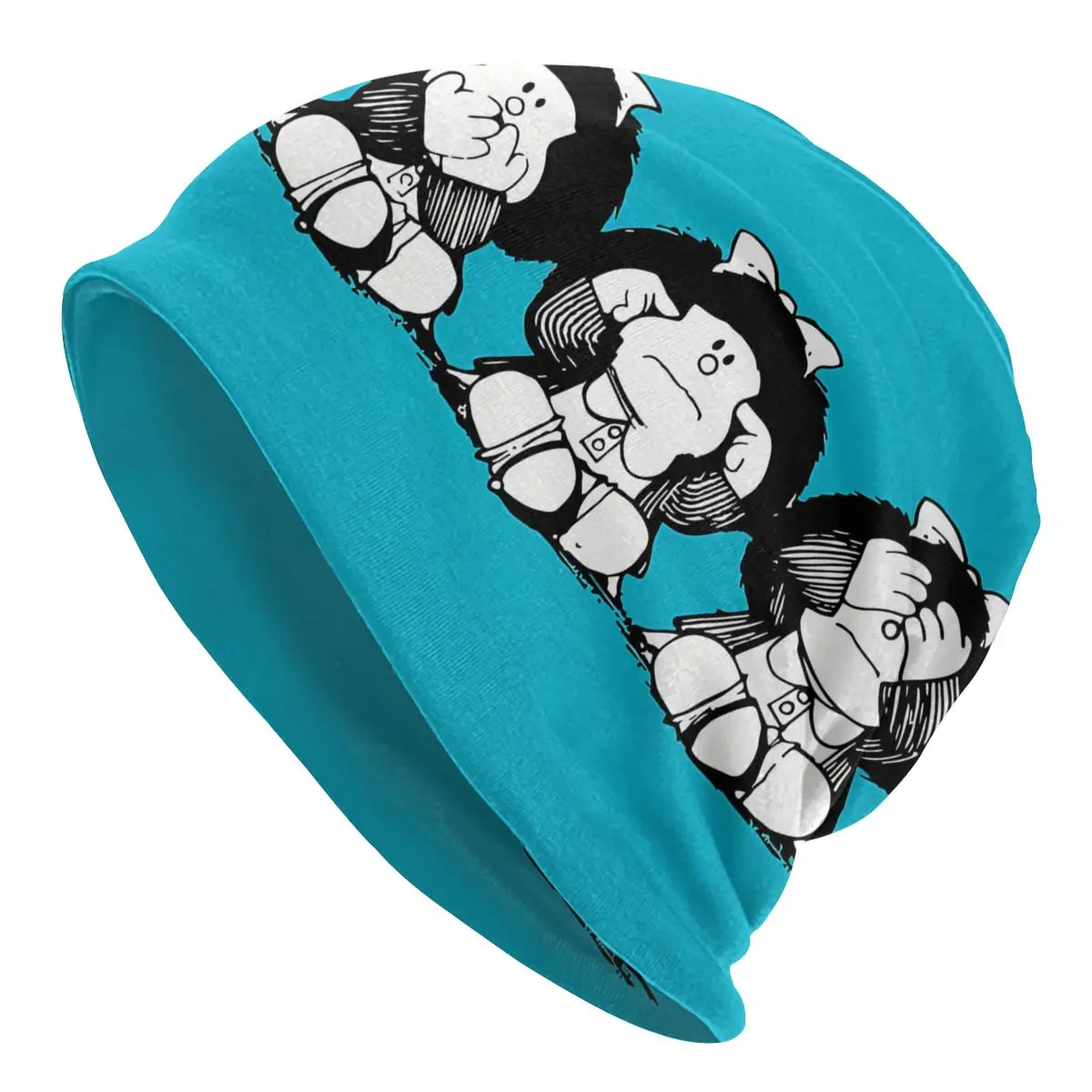 Mafalda Cartoon Comic Mafalda Men Women Thin Beanies Outdoor Ski Cap Skullies Bonnet Hat