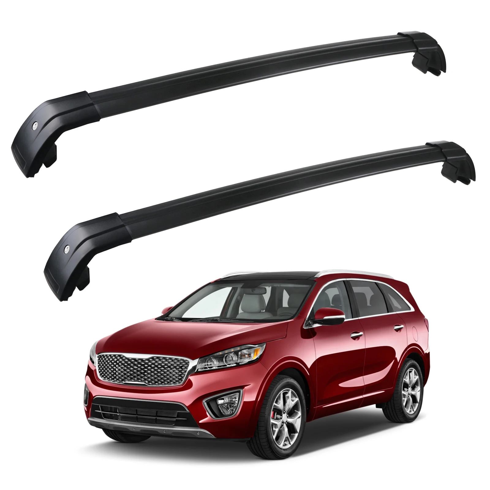 

2 шт. багажники на крышу для KIA SORENTO 2015-2018, алюминиевые поперечины, рейлинги, багажник на крышу с противоугонным замком