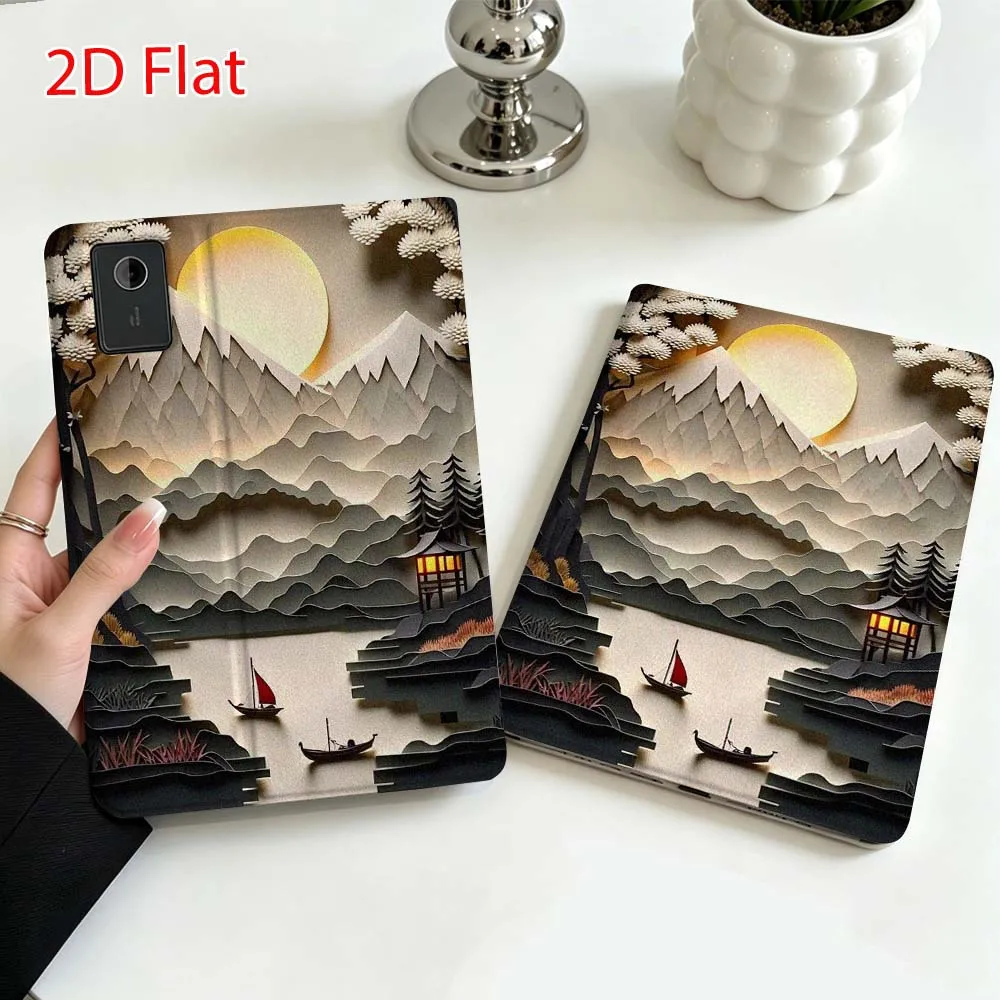 Mountain River Scenery Soft For Lenovo Xiaoxin Pad Pro Tab P12 P11 11 13 11.2 inch K11 Plus Pen Tray Tablet Case