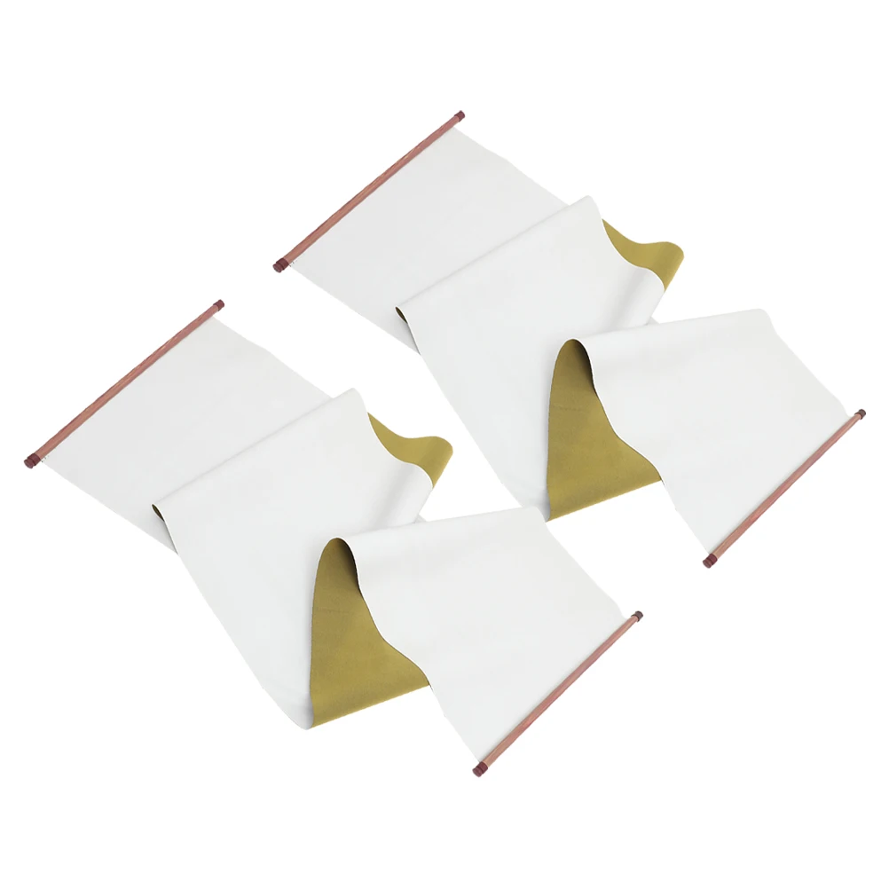 2 قطعة قماش الكتابة المائية الصينية الرجعية التمرير فارغة لممارسة الخط التقليدية الفانيلا PP حصيرة الفنية خمر