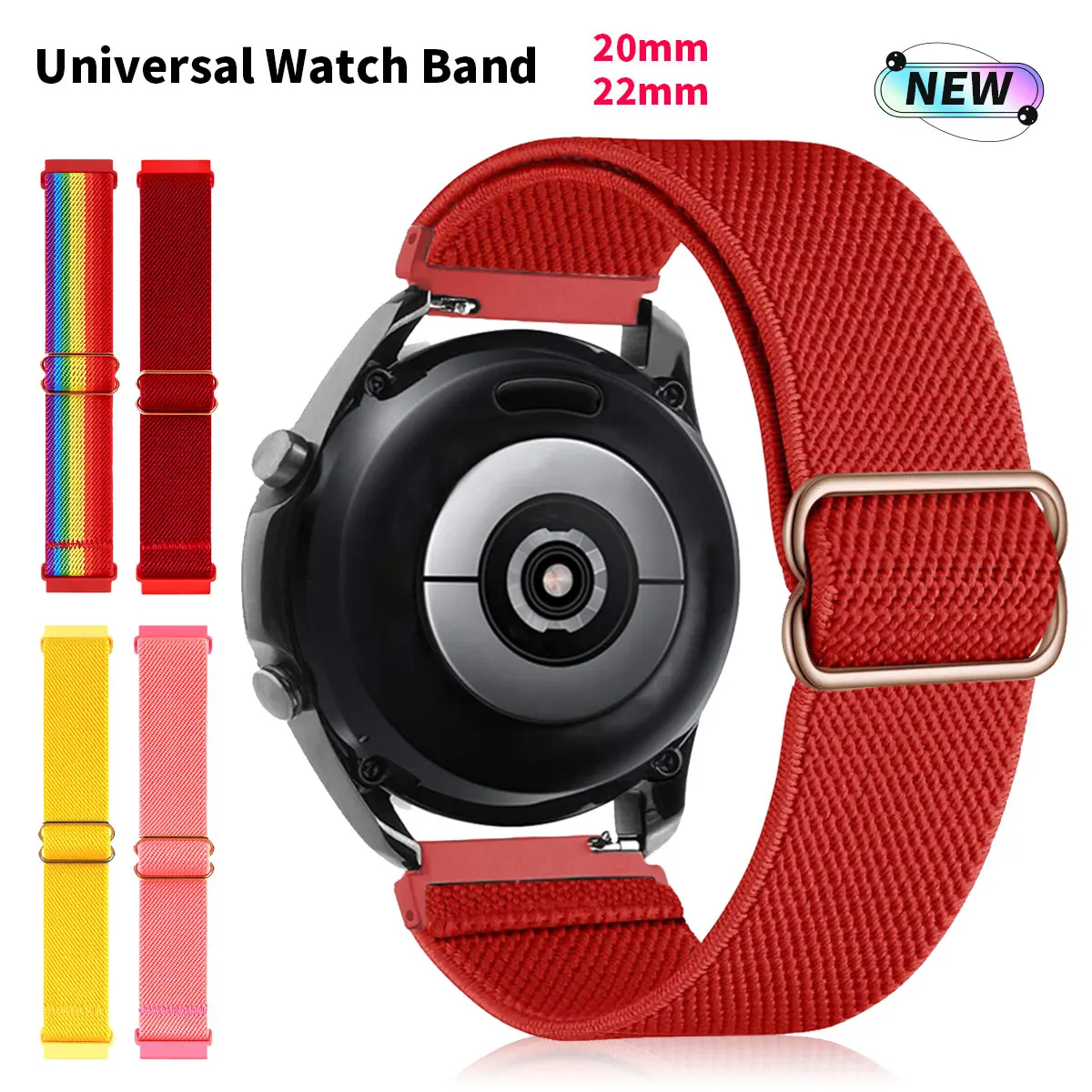 

20mm 22mm Brilliant Sport strap for Samsung Galaxy Watch 654 40mm 44mm Gear S3 Nylon braid strap 43mm 45mm Active 2