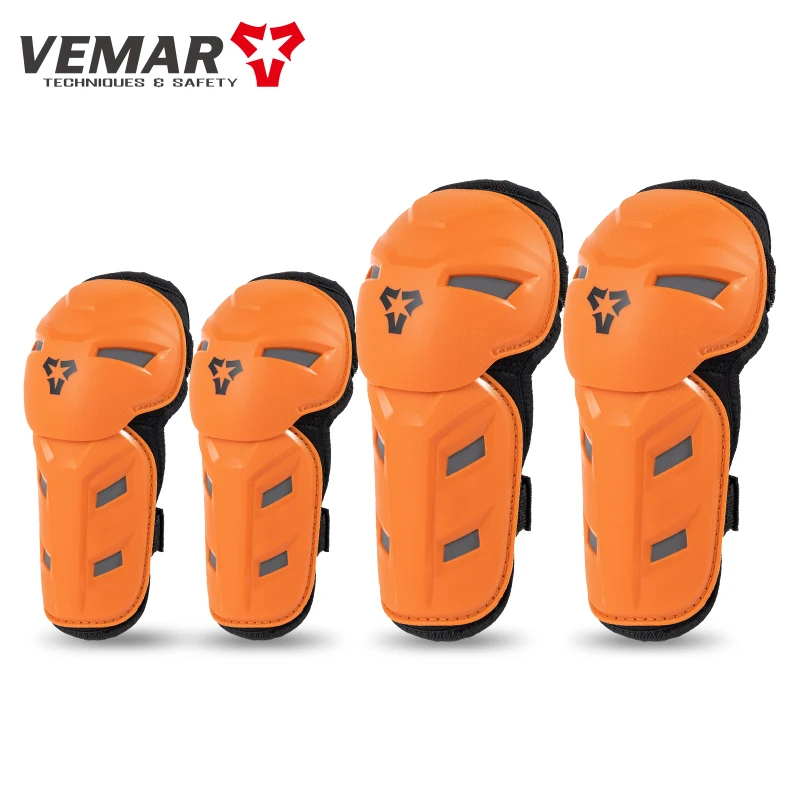 VEMAR Kids Knee Elbow Pads Set Motocross Anti-Fall Protective Gear Off-Road Dirt Bike Riding for Children Boys Girls