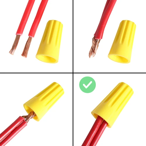 Imagen 2 del producto 10/20/30PCS tapón de rosca conector de cable eléctrico para el empalme rápido de cables-P1 P2 P3 P4 P6 Twist Terminales de conexión rápida de cableado