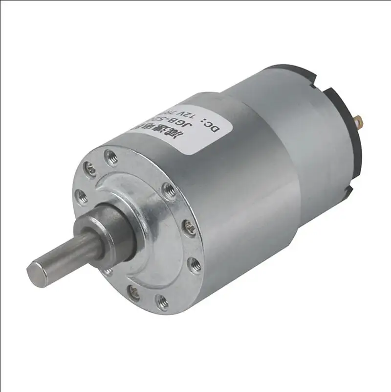 JGB37-520 DC 6V/12V/24V silnik przekładniowy o wysokim momencie obrotowym w całości z metalu skrzynia biegów silnik elektryczny 7/12/22/35/45/66/107/200/320/600/960RPM