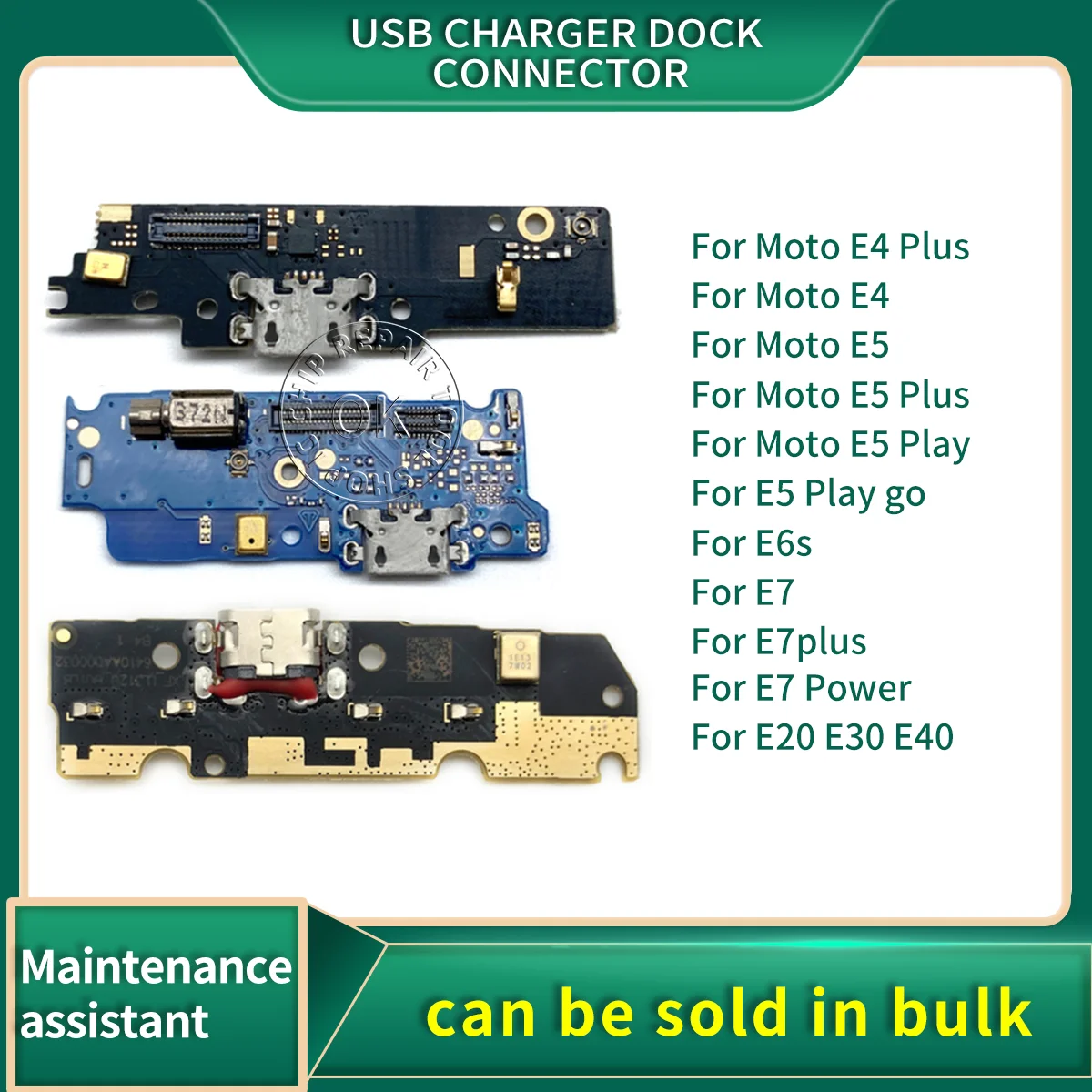 

USB Charger Dock Connector For Motorola Moto E4 E5 E6 E6s E7 Plus Power Play Go E20 E30 E40 Charging Board Port Flex Cable