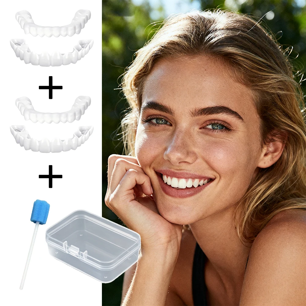 Temporary False Teeth Veneers, Instant Smile Design, Lightweight no foreign body sense, easy to wear clean and store H2931