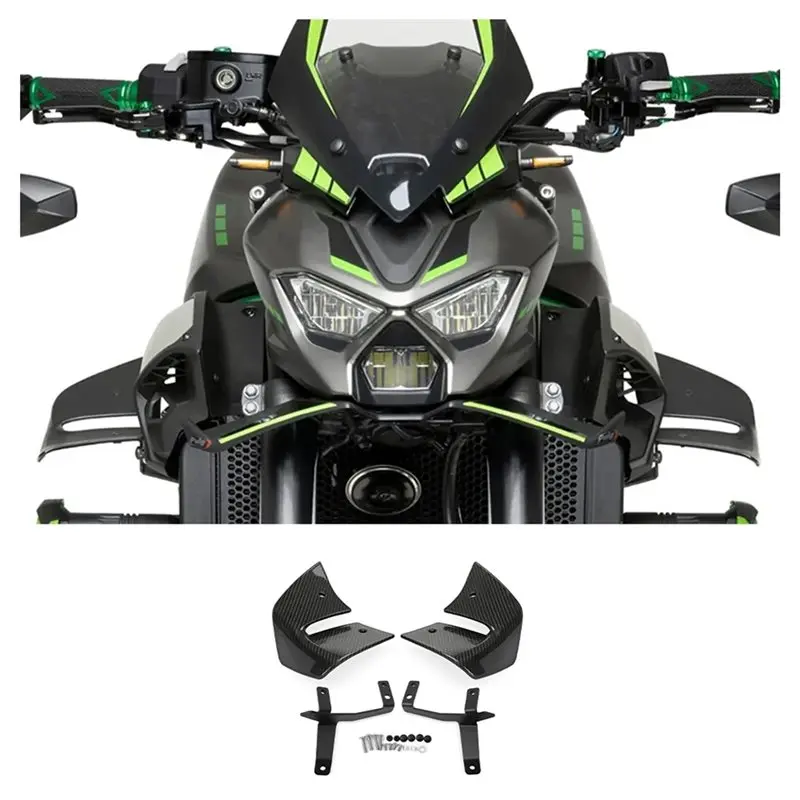 

Motorcycles Side Winglet Fixed Wind Wing Aerodynamic Spoiler Front Deflector For Kawasaki Z900 900SE 2025 2026