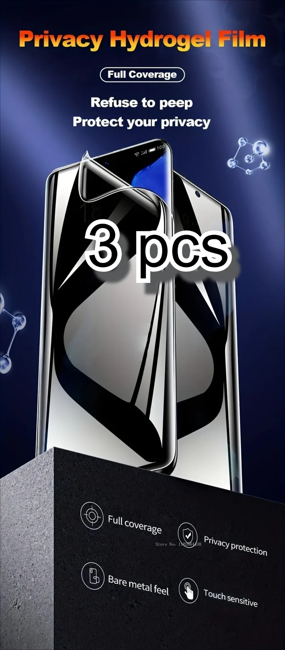 

3pcs Anti-Spy Hydrogel Film for Samsung Galaxy S25 Edge S24 S23 FE Anti-Scratch Soft Film for Samsung Galaxy S25 S24 S23 Ultra